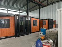 Contenedor ampliable de la oficina de la casa prefabricada del empaquetado de la película plástica aprobada ISO del almacén