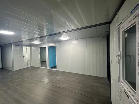 Casa modular de lujo del envase del envase de la película plástica de Tesite del panel de bocadillo de Warehouse