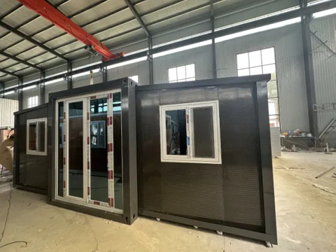 Casa contenedor expandible móvil prefabricada de 2 dormitorios para oficina en casa y hotel