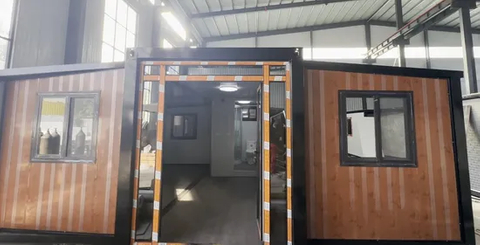 Taller Oficinas temporales Tesite Embalaje de película plástica Casa contenedor de lujo