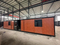 Casa contenedor plegable móvil expandible con orientación técnica en línea de vidrio templado doble