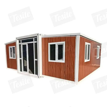 Casa contenedor expandible prefabricada móvil personalizada para oficinas temporales de 20 pies y 40 pies