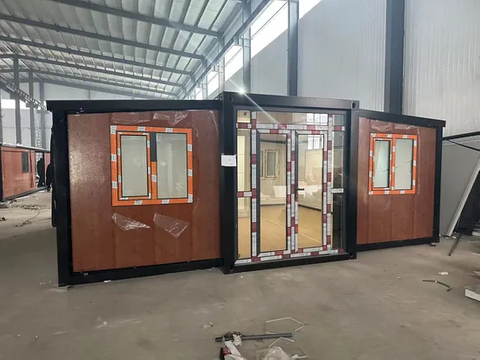 Casa contenedor de lujo de construcción rápida Tesite con panel sándwich para oficinas temporales
