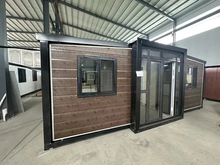 Taller Dormitorios Embalaje de película plástica Casa contenedor móvil Oficina expandible