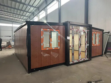 Oficinas temporales Casa contenedor de embalaje de película plástica Oficina expandible con CE