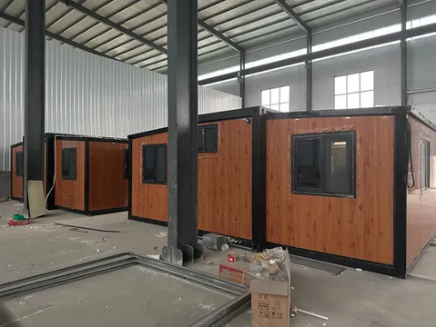 Dormitorios Oficinas temporales Tesite Embalaje de película plástica Casa contenedor prefabricada plegable