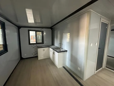 Casa contenedor de lujo de construcción rápida Tesite con panel sándwich para oficinas temporales