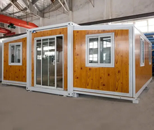 Casa pequeña prefabricada, casas prefabricadas plegables, casa contenedor expandible de 3 dormitorios