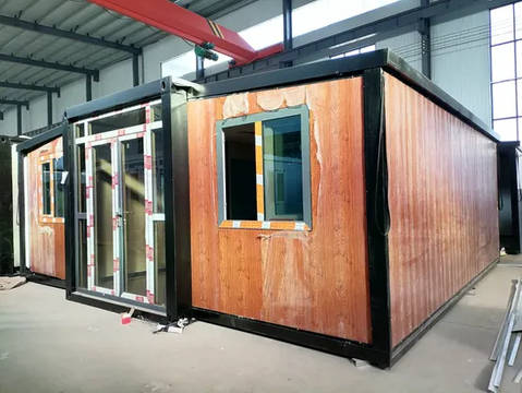 Casa prefabricada móvil personalizada, aprobada por la CE, contenedor de envío expandible de lujo de vidrio prefabricado