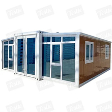 Oficina expandible modificada para requisitos particulares de vidrio templado doble de la casa móvil del envase de la película plástica