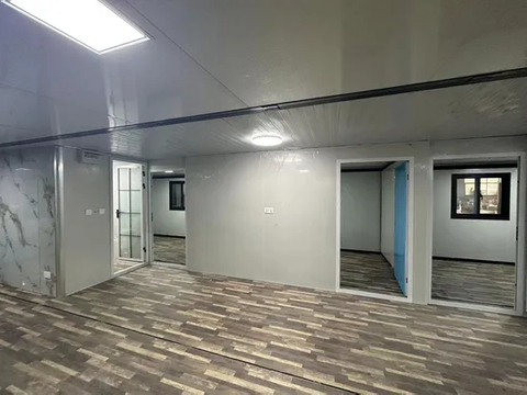 Casa contenedor de lujo móvil expandible con taller moderno