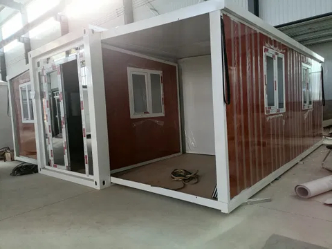 Casa contenedor expandible móvil prefabricada de 2 dormitorios para oficina en casa y hotel