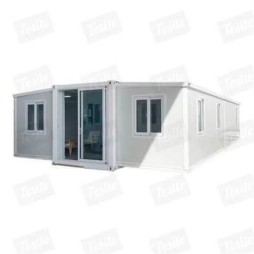 Casa contenedor plegable móvil con orientación técnica en línea de vidrio templado doble